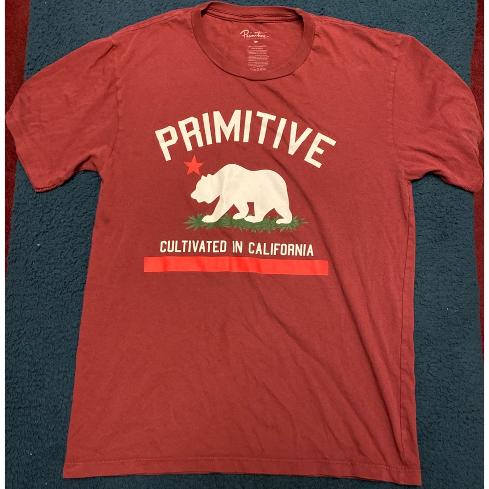 Primitive Skateboarding Brick Red Tshirt